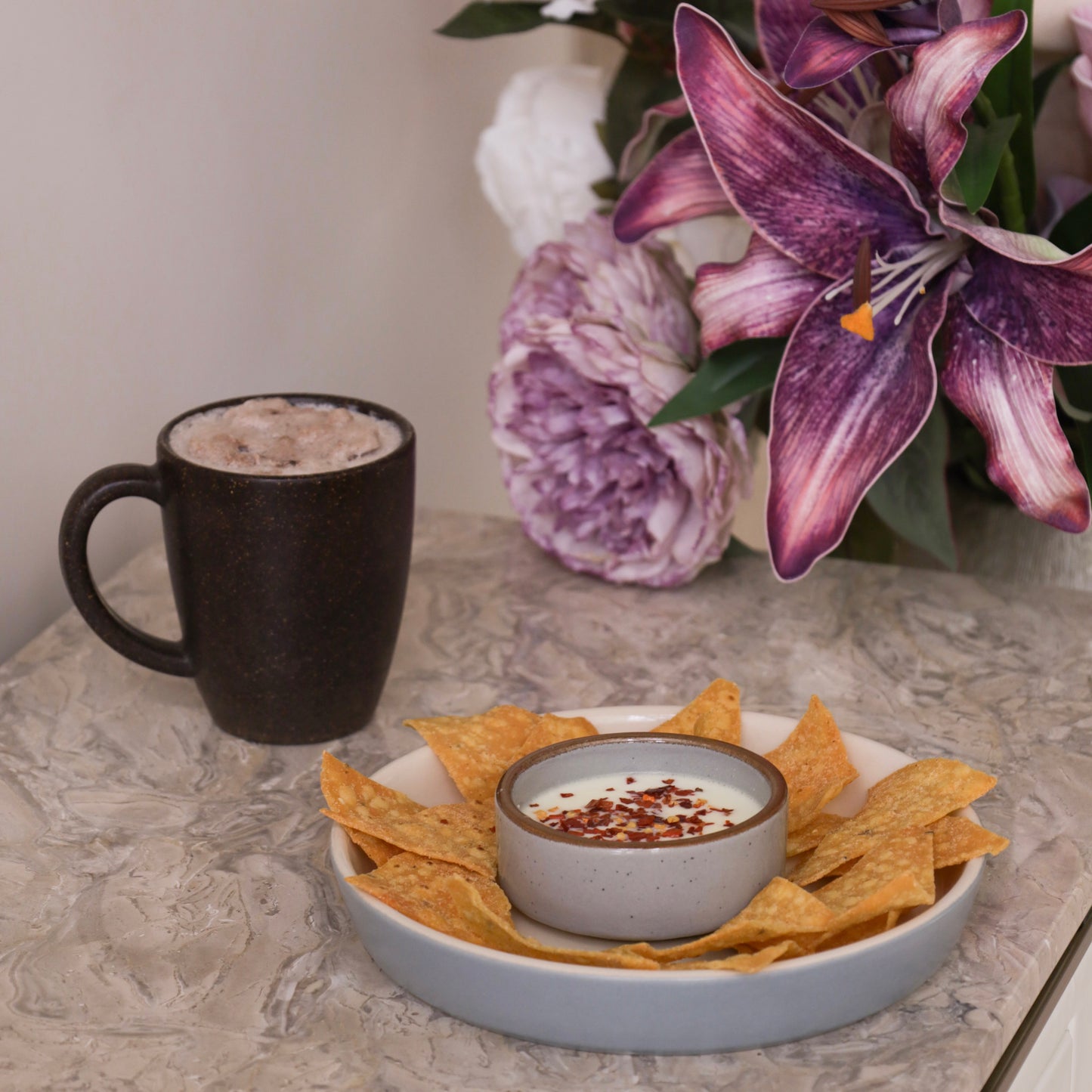 Azure Ceramic Serving DIsh