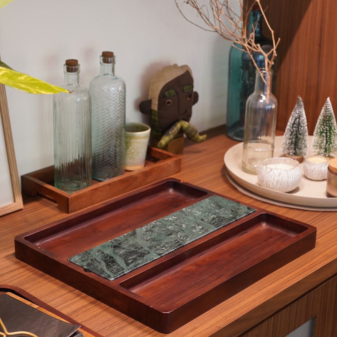 Marble Wooden Platter