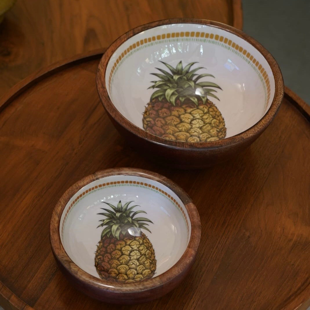 Pineapple Wooden Small Bowl