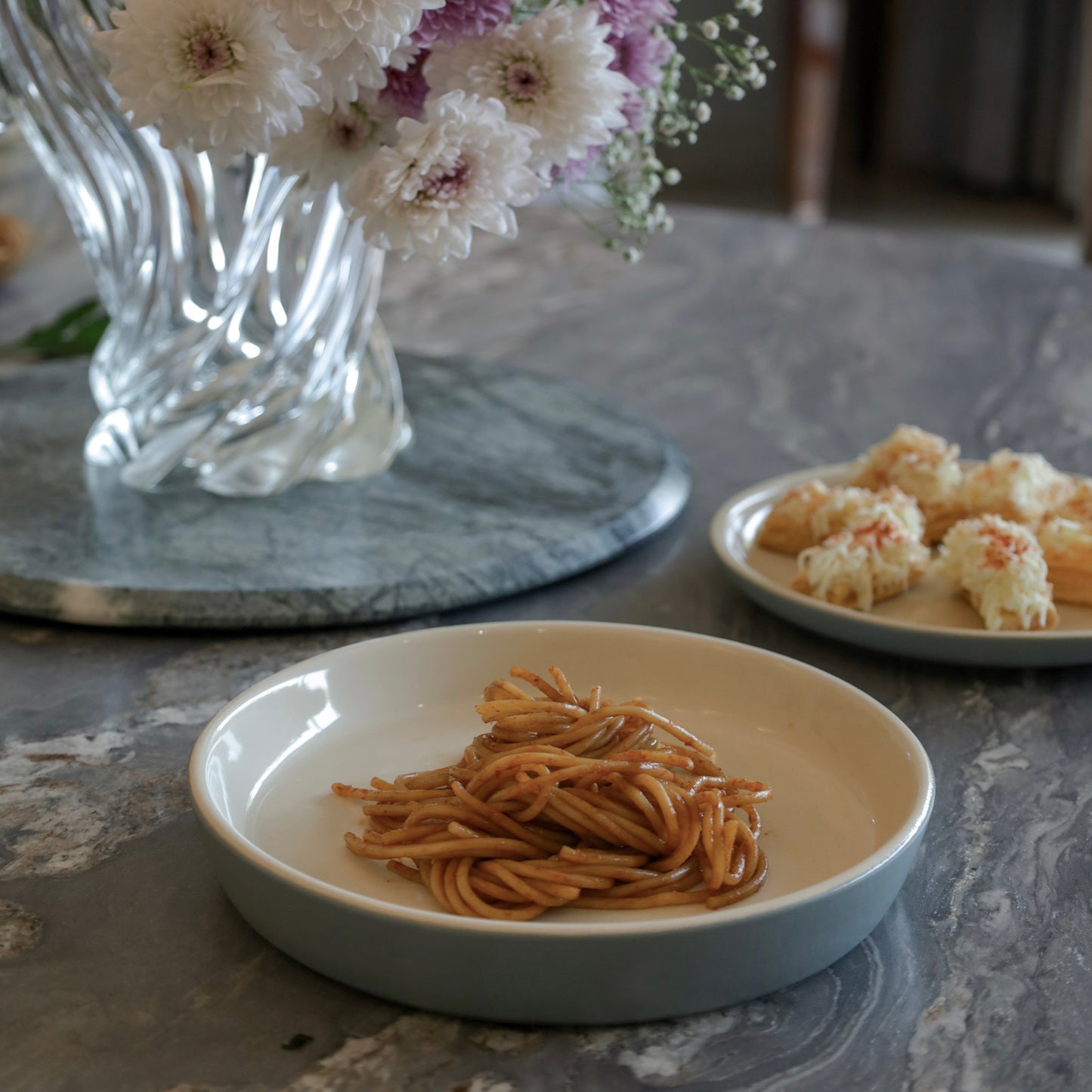 Azure Ceramic Serving DIsh