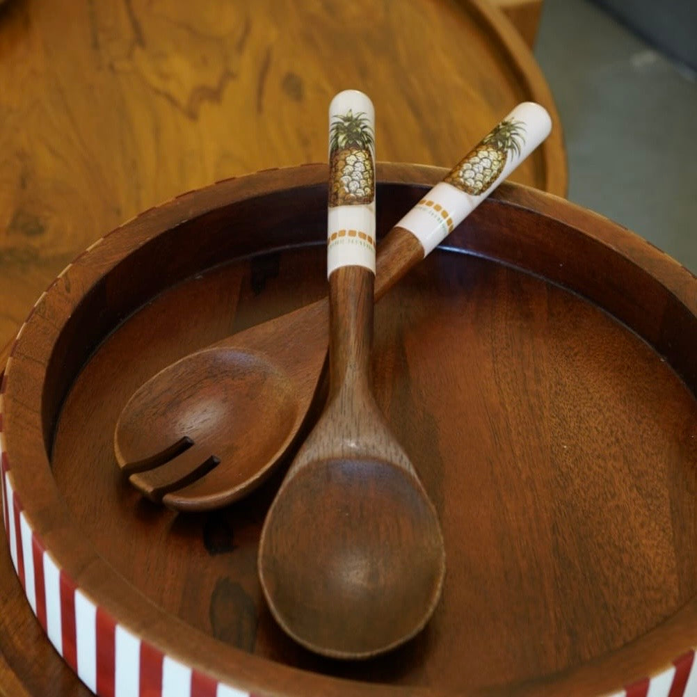 Pineapple Large Serving Bowl with Servers